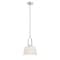 Designers Fountain Studio 60 Watt 1 Light Satin Platinum Mini-Pendant with White Fabric Shade 88530-SP - alternate 1